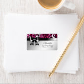 311 Bowlicious Étiquette de adresse léopard rose c (En situation)