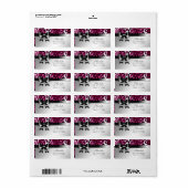 311 Bowlicious Étiquette de adresse léopard rose c (Feuille entière)