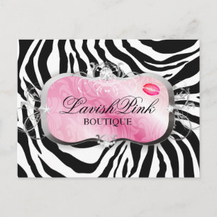 311 Briefkaart met lavish roze zwenken en spoelen