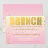 311 Brunch omdat Champagne Pink Ombre Kaart (Voorkant / Achterkant)