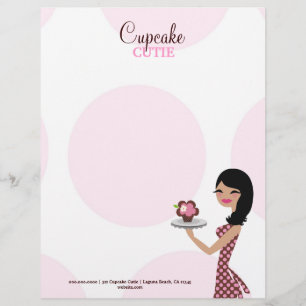 311 Candie the Cupcake Cutie Wavy Black/Brunette Briefhoofd Sjabloon