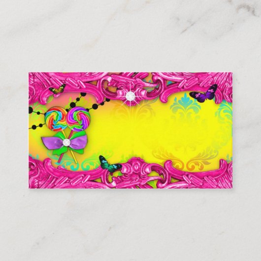 311 Candy Wonderland Rose Sweet 16 Cartes de Place (Devant)