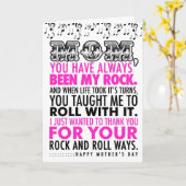 311 Carte de fête des mères rock et roll (Fleur jaune)