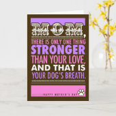 311 Carte de la fête des mères du chien (Fleur jaune)