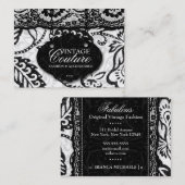 311 CARTE DE VISITE POTELÉ CHIC ET DE DENTELLE (Devant / Derrière)