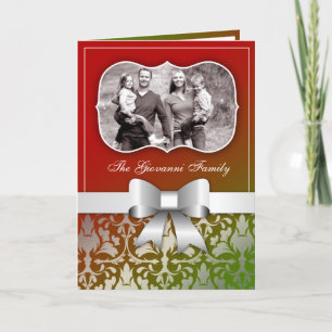 311-Christmas Kaart Cadeau met Silver Bow