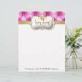 311 Ciao Bella Pink Tuft Briefhoofd Ontwerp (Staand voorkant)