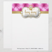 311 Ciao Bella Pink Tuft Briefhoofd Ontwerp (Voorkant / Achterkant)