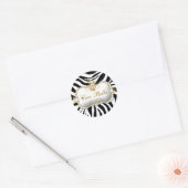 311 Ciao Bella Zebra Strepen Ronde Sticker (Envelop)