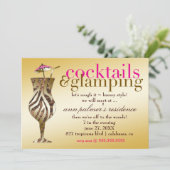 311 Cocktails & Glamping Gold Metallic Kaart (Staand voorkant)