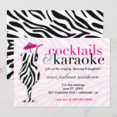 311 Cocktails & Karaoke-Zebra Kaart (Voorkant / Achterkant)