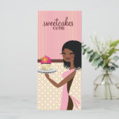 311 Cupcake Cutie African American Pink Menu (Staand voorkant)