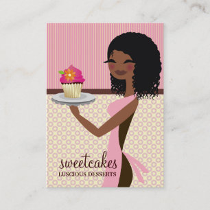 311 Cupcake Cutie African American Pink Visitekaartje