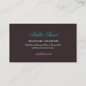 311 Cupcake Divine Solid Aqua Damask Visitekaartje (Achterkant)