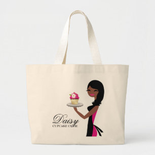 311 Daisy Cupcake Cutie African American Grote Tote Bag