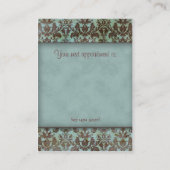 311 Damask Salon Spa Carte de rendez-vous Blue Bro (Dos)