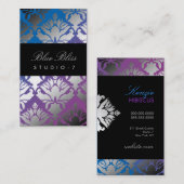311 Damask Shimmer Blue Bliss Visitekaartje (Voorkant / Achterkant)