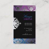 311 Damask Shimmer Blue Bliss Visitekaartje (Achterkant)