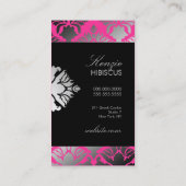 311 Damask Shimmer Pink Flame Visitekaartje (Achterkant)