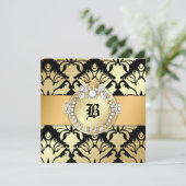 311 Damask Shimmer Queen Fab 50 Black Kaart (Staand voorkant)