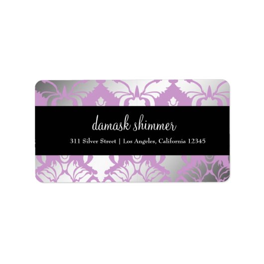 311-Damask Shimmer violet Étiquette (Devant)