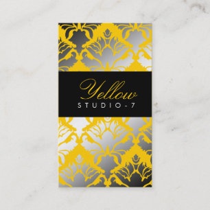 311-Damask Shimmer Yellow Jacket Visitekaartje