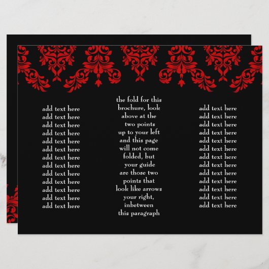 311 Dashing Damask Black Red Brochure (Voorkant / Achterkant)