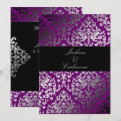 311-Dazzling Damask buitengewone Paars Kaart (Voorkant / Achterkant)