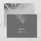 311-Dazzling Damask Grey Storm RSVP (Devant / Derrière)