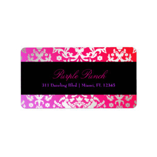 311-Dazzling Damask Paars Punch Etiket