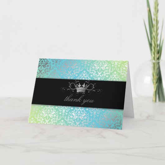 311-Dazzling Damask Turquoise & Lime Merci (Devant)
