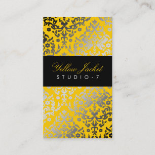 311 Dazzling Damask Yellow Jacket Visitekaartje