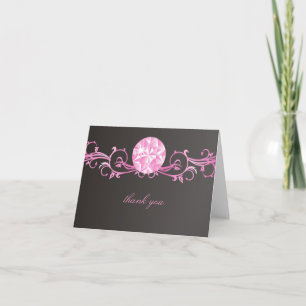 311 de roze Uitstraling van de Diamant Bedankkaart