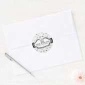 311 Divine Grey Hearts Cupcake Sticker (Envelop)
