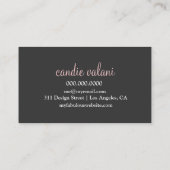 311 Divine  Pink Stripes Cupcake Visitekaartje (Achterkant)