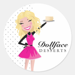 311 Dollface Desserts Blondie Cookies Ronde Sticker
