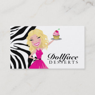 311 Dollface Desserts Blondie Zebra Visitekaartje