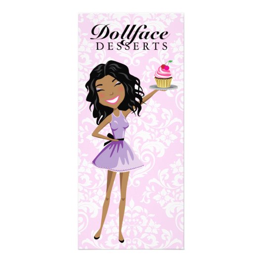 311 Dollface Desserts Ebonie Pink Damask Menu (Voorkant)