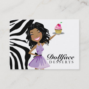 311 Dollface Desserts Ebonie Zebra 3,5 x 2 Visitekaartje