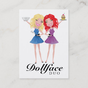 311 Dollface Duo Blonde Red Hair Visitekaartje
