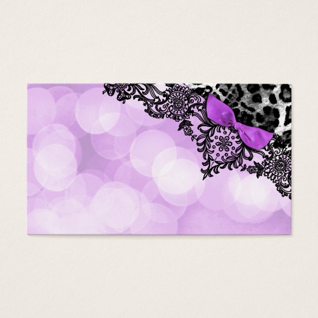 311 Dream in Leopard and Lace Violet Name Card (Devant)