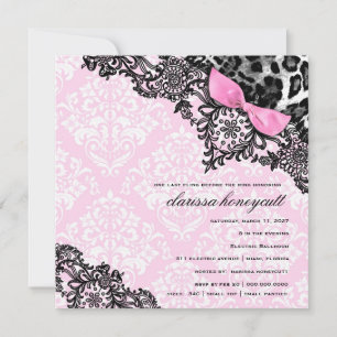 311 Dream in Leopard & Lace Girly Pink Damask Kaart