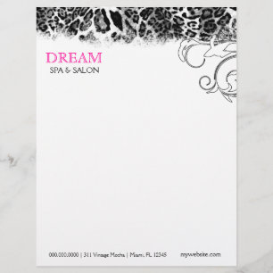 311 DreamRoze luipaard Gepersonaliseerd Briefhoofd