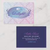 311-Droge Paarse luxe Visitekaartje (Voorkant / Achterkant)