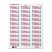 311 Étiquette de adresse de finition rose (Feuille entière)