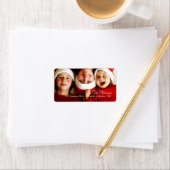 311 Étiquette photo de Noël personnalisable (En situation)