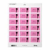 311 Étiquettes de cheveux bouclés afro-américains (Feuille entière)