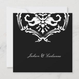 311 Exquis Invitation noir Damas