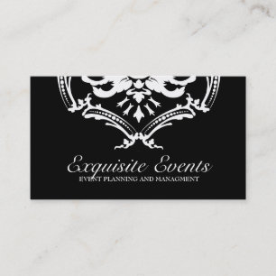 311 Exquise Damask Black Visitekaartje