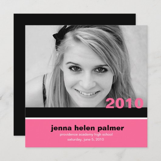 311-Faire-part de diplôme| Invitation (Devant / Derrière)